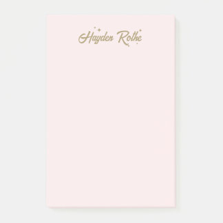 Bloco De Notas Fonte retrô rosa fofa e estrelas