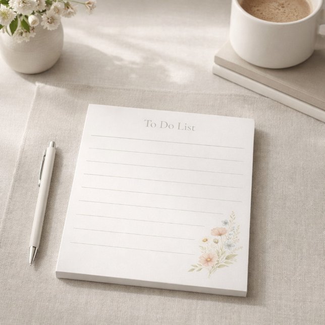 Bloco De Notas For Her Personalized Wildflower To-Do List (Criador carregado)