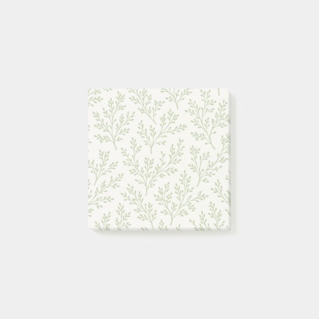 Bloco De Notas Forest Sprigs Soft Olive - Neutro (Frente)
