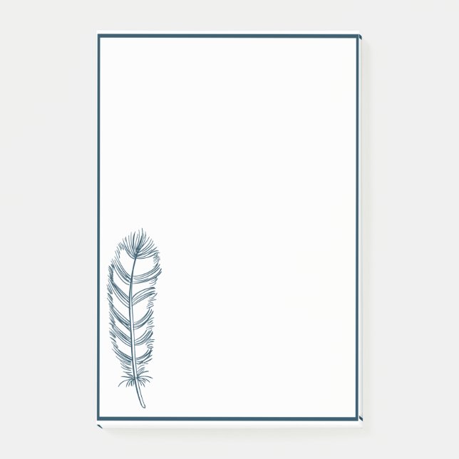 Bloco De Notas Forma de pena design mínima e moderna (Frente)