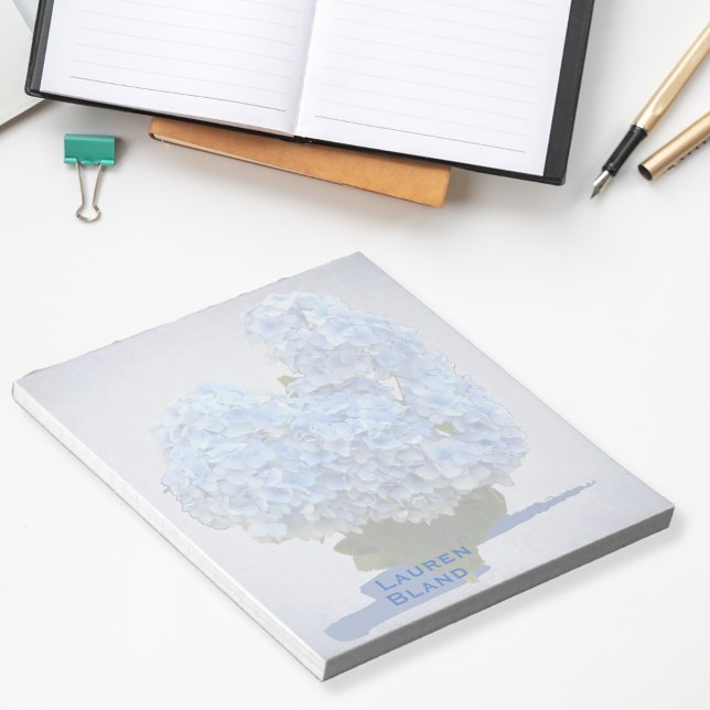 Bloco De Notas Forma do Coração - Hidrangea Azul (Criador carregado)