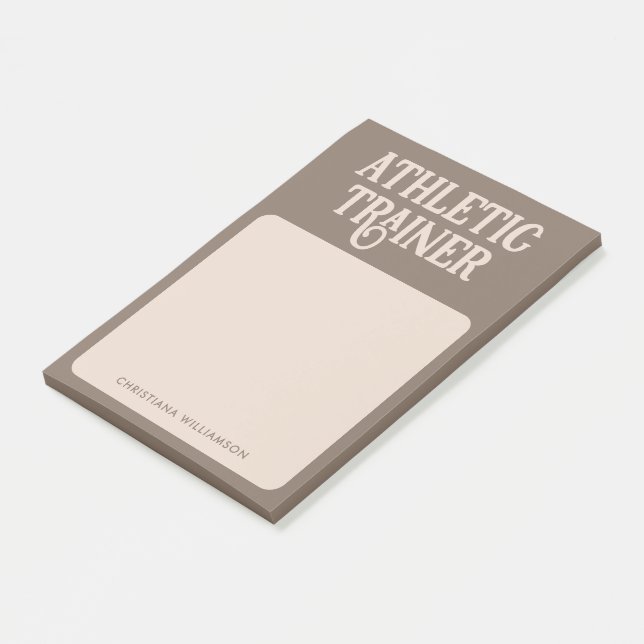 Bloco De Notas Formador atlético de nomes personalizados (Inclinado)