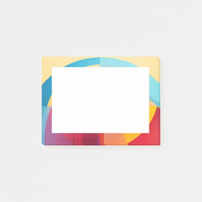 Bloco De Notas Formas de semicírculo coloridas (Frente)