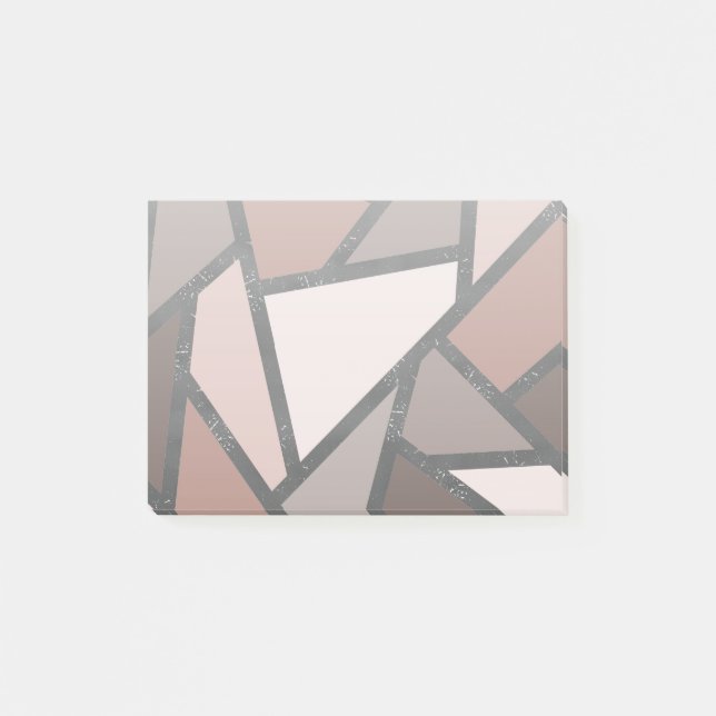 Bloco De Notas Formas de vidro castanho manchado (Frente)