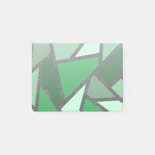 Bloco De Notas Formas de vidro coloração verde