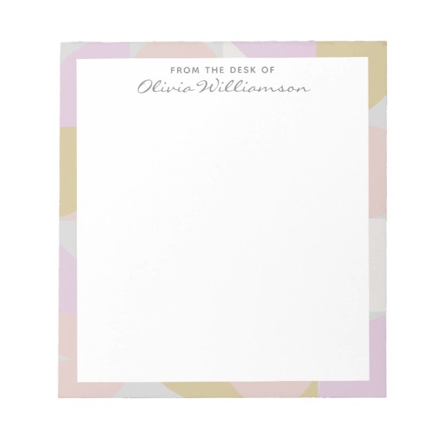 Bloco De Notas Formas Geométricas Modernas Pastel de inverno Pers (Frente)