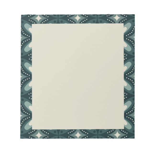 Bloco De Notas formas verdes retrô (Frente)