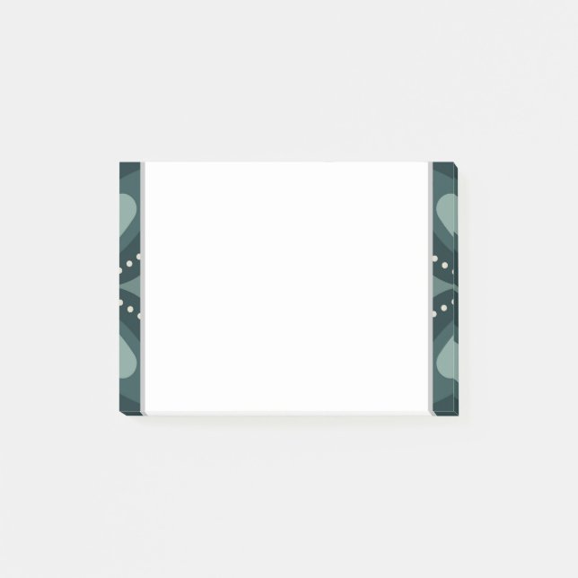 Bloco De Notas formas verdes retrô (Frente)