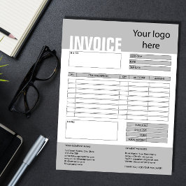 Bloco De Notas Formulário de fatura Cotação comercial Adicionar l