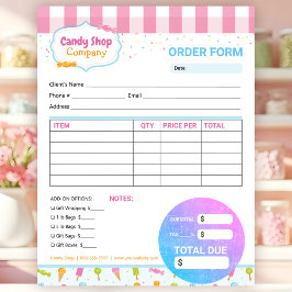 Bloco De Notas Formulário de Fatura de Compro e Pedido de Sorvete