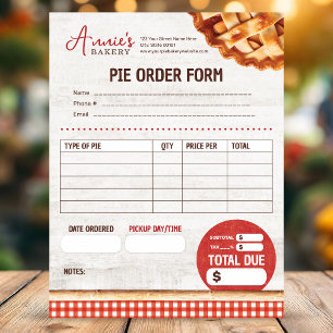 Bloco De Notas Formulário de Pedido Personalizado de Pizza para F