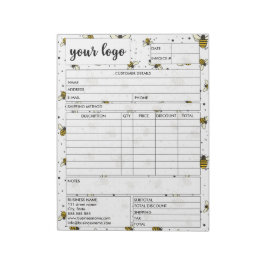 Bloco De Notas Formulário de Vendas Comerciais de NFFs Recebiment