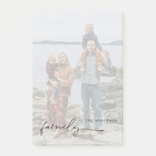 Bloco De Notas Foto com o nome Posto personalizado desbotado