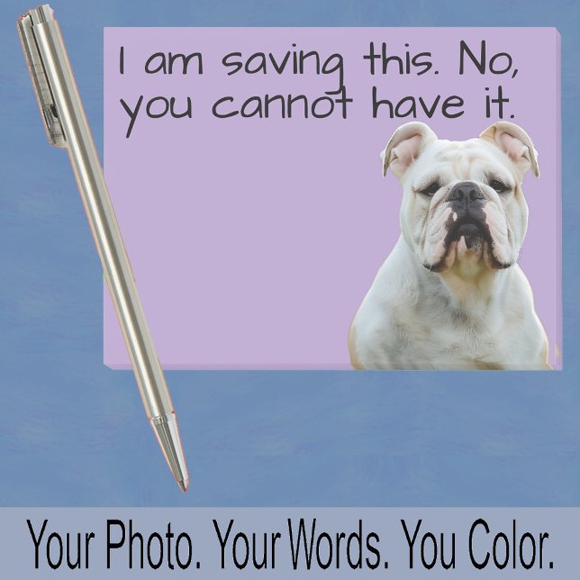 Bloco De Notas Foto de Bulldog ou Seu Cachorro—Enchimento de Meia (Criador carregado)