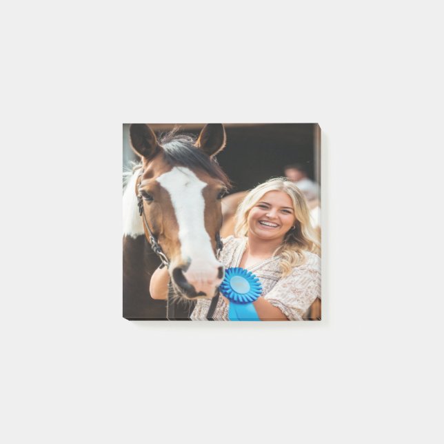 Bloco De Notas Foto de Cavalo de Exposição de Gado Personalizada (Frente)