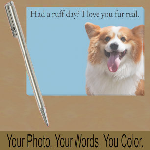 Bloco De Notas Foto de Corgi ou do Seu Cachorro—Enchimento de Mei