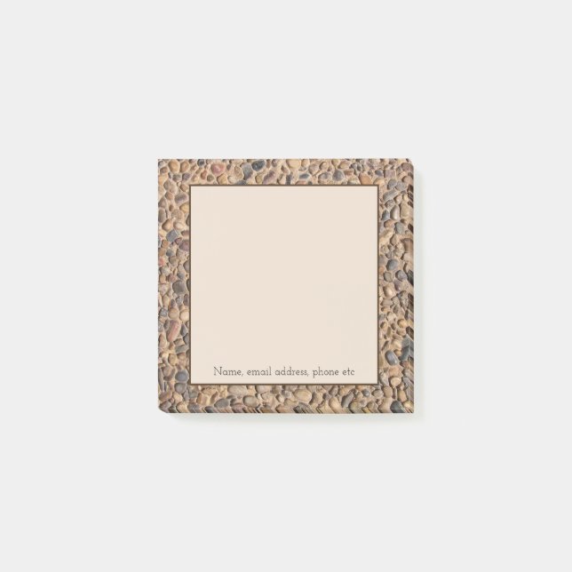 Bloco De Notas Foto de Pedras Rústicas com Texto Personalizado (Frente)