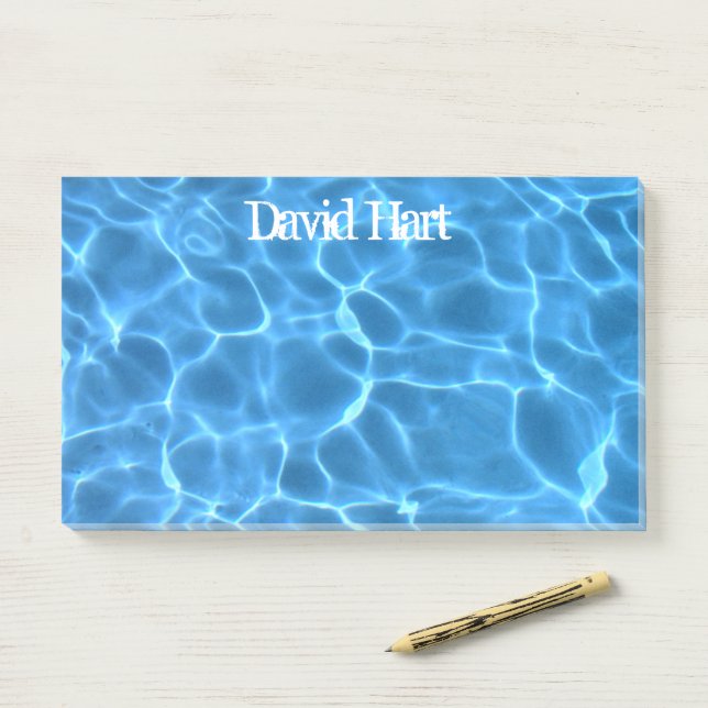 Bloco De Notas Foto de Piscina Azul Aqua (Na mesa)