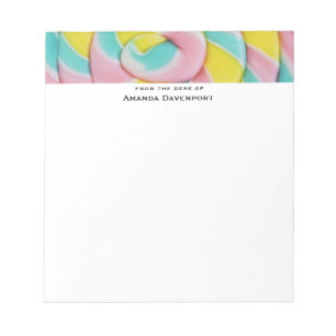 Bloco De Notas Foto do Pastel Rainbow Spiral Candy