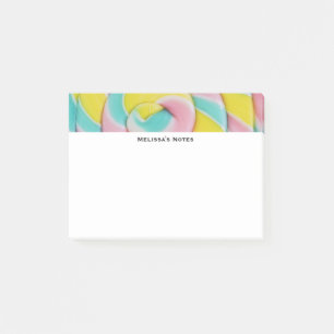 Bloco De Notas Foto do Pastel Rainbow Spiral Candy