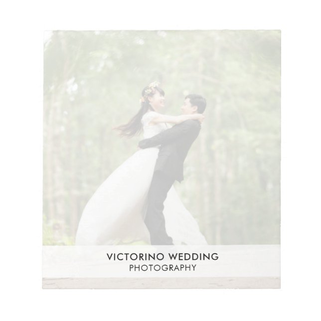 Bloco De Notas Foto Elegante Simples para Fotógrafo Moderno (Frente)