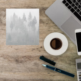 Bloco De Notas Foto Misty Evergreen Forest