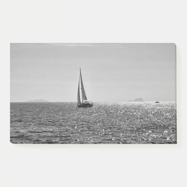 Bloco De Notas Foto moderna legal do veleiro no verão (Frente)