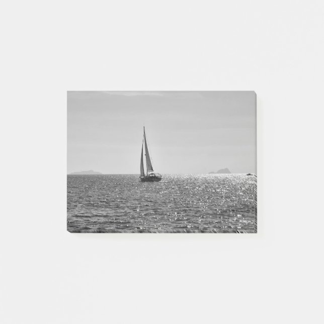 Bloco De Notas Foto moderna legal do veleiro no verão (Frente)