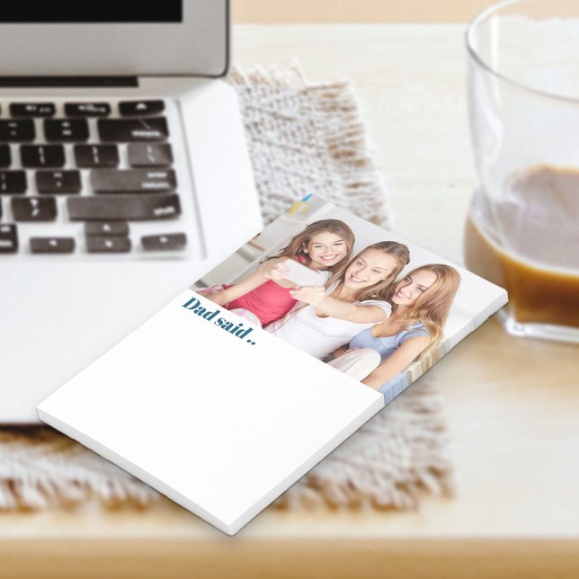 Bloco De Notas Foto personalizada divertida do pai (Criador carregado)