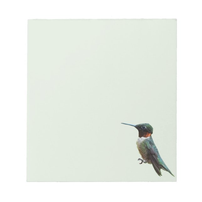 Bloco De Notas Fotografia de Beija-Flor-de-Pescoço-Vermelho (Frente)