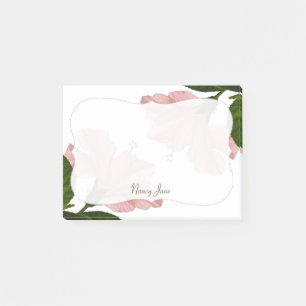 Bloco De Notas Fotografia floral do hibiscus cor-de-rosa -