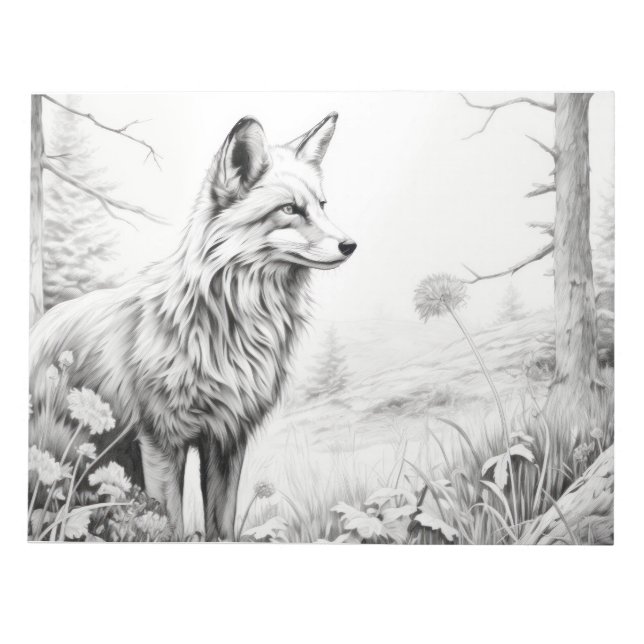 Bloco De Notas Fox Animal Discovery Wild Nature Sketyle (Frente)