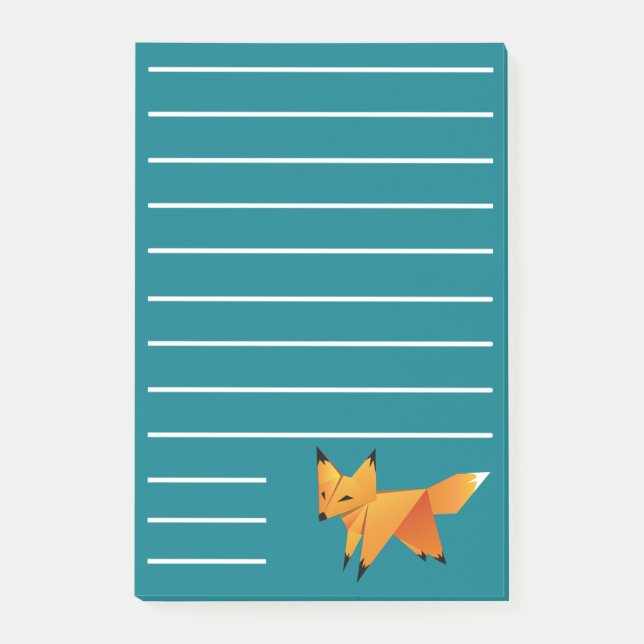 Bloco De Notas Fox bonito de Origami (Frente)