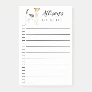 Bloco De Notas Fox de cabelo Terrier do fio personalizado para