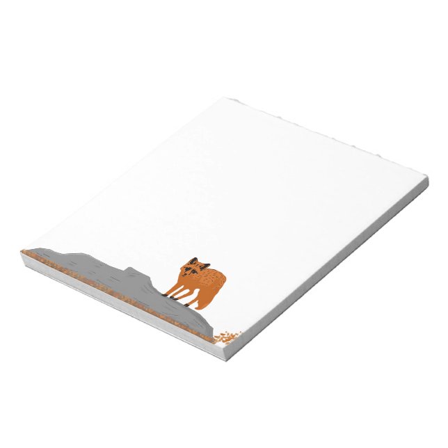Bloco De Notas 🦊 Fox on the Rock Notebook / Notepad  (Invertido)