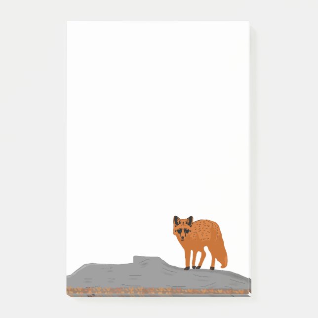 Bloco De Notas 🦊 Fox on the Rock post-it (Frente)