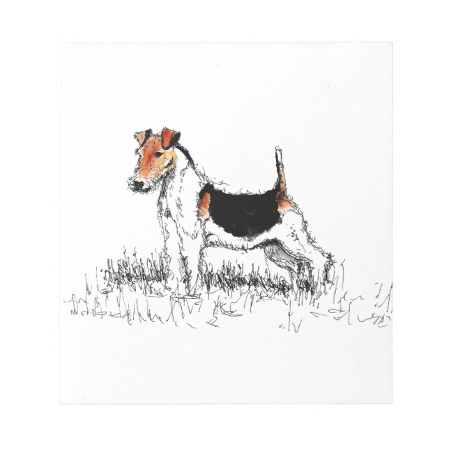 Bloco De Notas Fox Terrier orgulhosa (Frente)