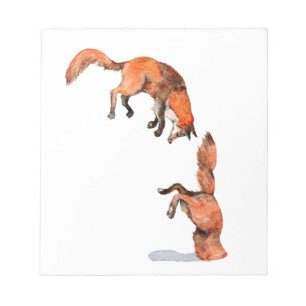 Bloco De Notas Fox vermelho de salto