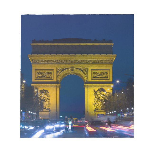 Bloco De Notas França, Paris. O Arco do Triunfo e o (Frente)