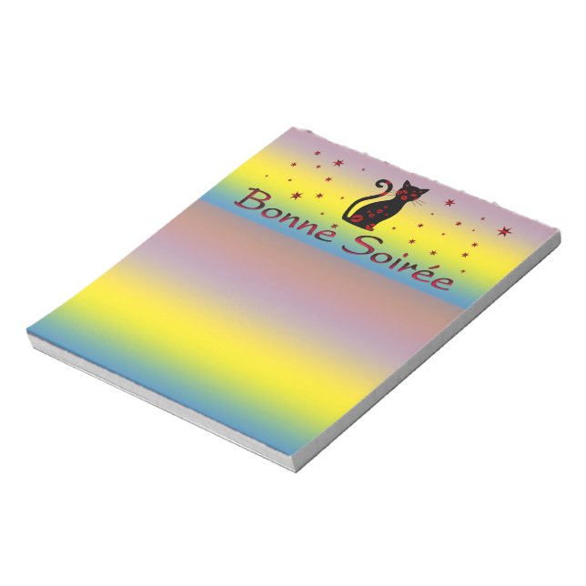 Bloco De Notas Francês:Bonne Soiree (Invertido)