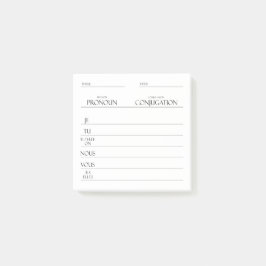 Bloco De Notas Francês | Prática de Conjugação de Verbos