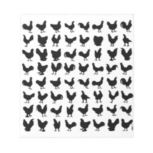 Bloco De Notas Frango Silhouettes