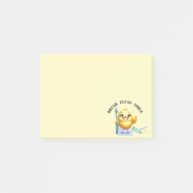 Bloco De Notas Frango Sorridente com Slogan Odontológico (Frente)