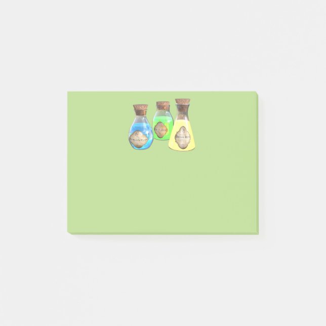 Bloco De Notas Frascos de Poção (Frente)