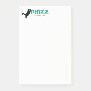 Bloco De Notas Frazz! Notas de post-it do gato preto