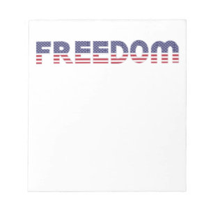Bloco De Notas Freedom American Flag for Patriotic & Liberty Gift
