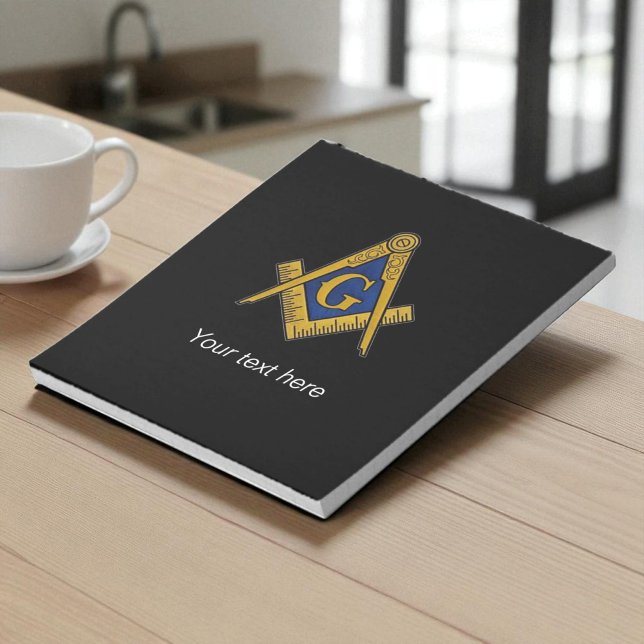 Bloco De Notas Freemason Masonic Square Compass (Criador carregado)