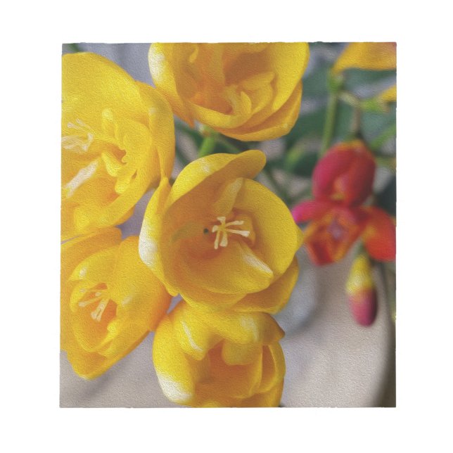 Bloco De Notas freesia branca (Frente)