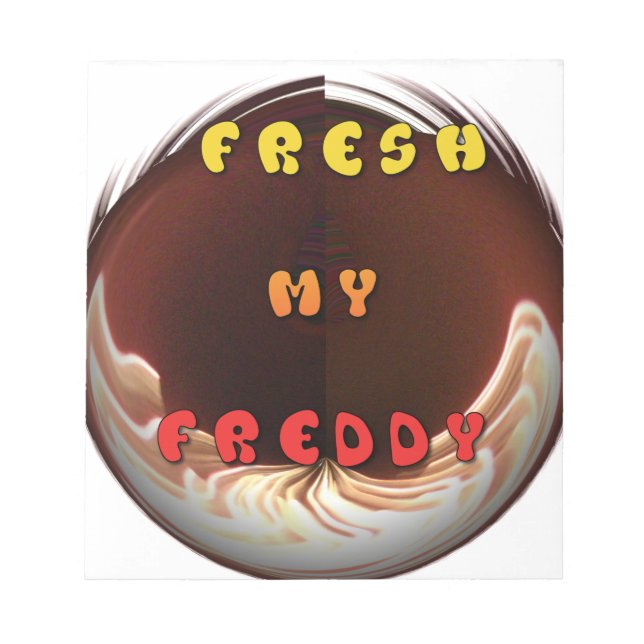 Bloco De Notas Fresco meu Freddy Art Impressão (Frente)