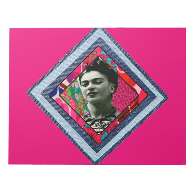 Bloco De Notas Frida Kahlo Retro Denim Diamond (Frente)